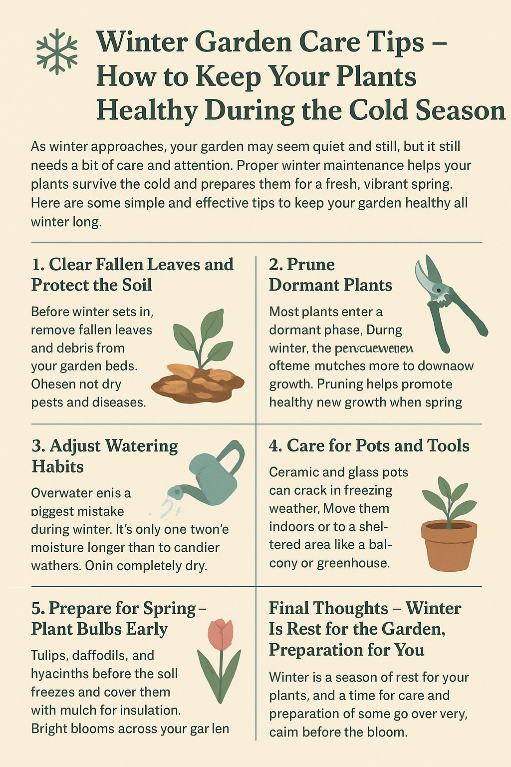 ❄️ Winter Garden Care Tips – How to Keep Your Plants Healthy During the Cold Season