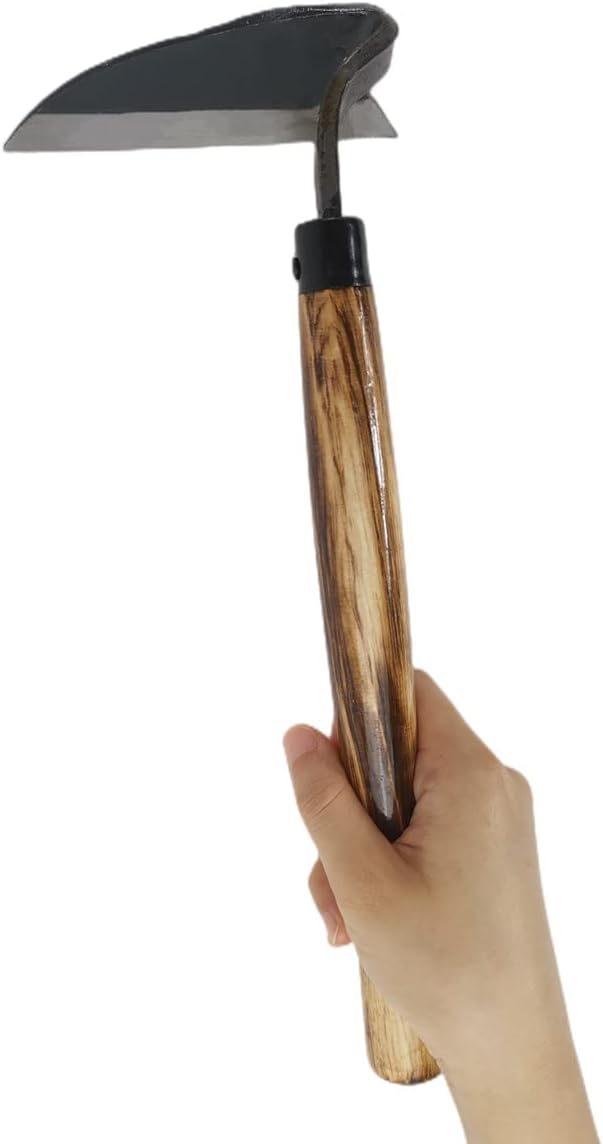 BOHAI Weeding Sickle, Japanese Style Sickle Garden Hoe Hand Weeder Tool Very Sharp Edge(Full Size)