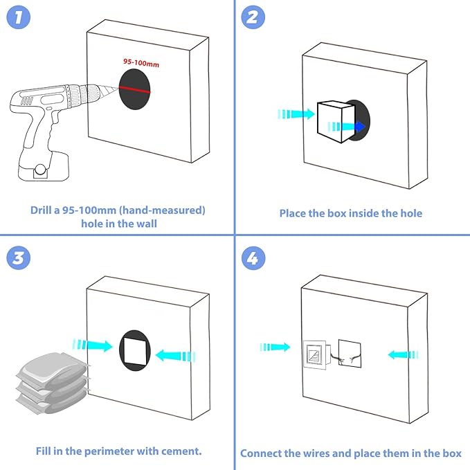 1pcs/3W Wall Recessed Stair Lights LED,Warm White,Indoor Step Light,Square Recessed Wall Light,White Cover Staircase Light IP20 for Indoor Stairs, Home, Kitchen, Attic, Aisle