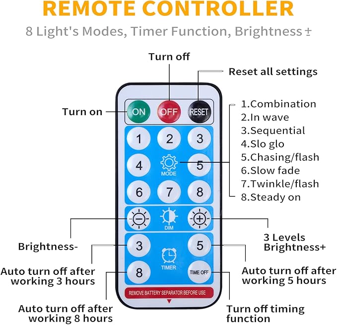 32.8 * 6.56FT Large Size Solar Curtain Lights Outdoor, 8 Modes Icicle Lights, Solar Garden Christmas Decortions for Patio, Gazebo, Eaves, Fence, Tree, Porch (White)