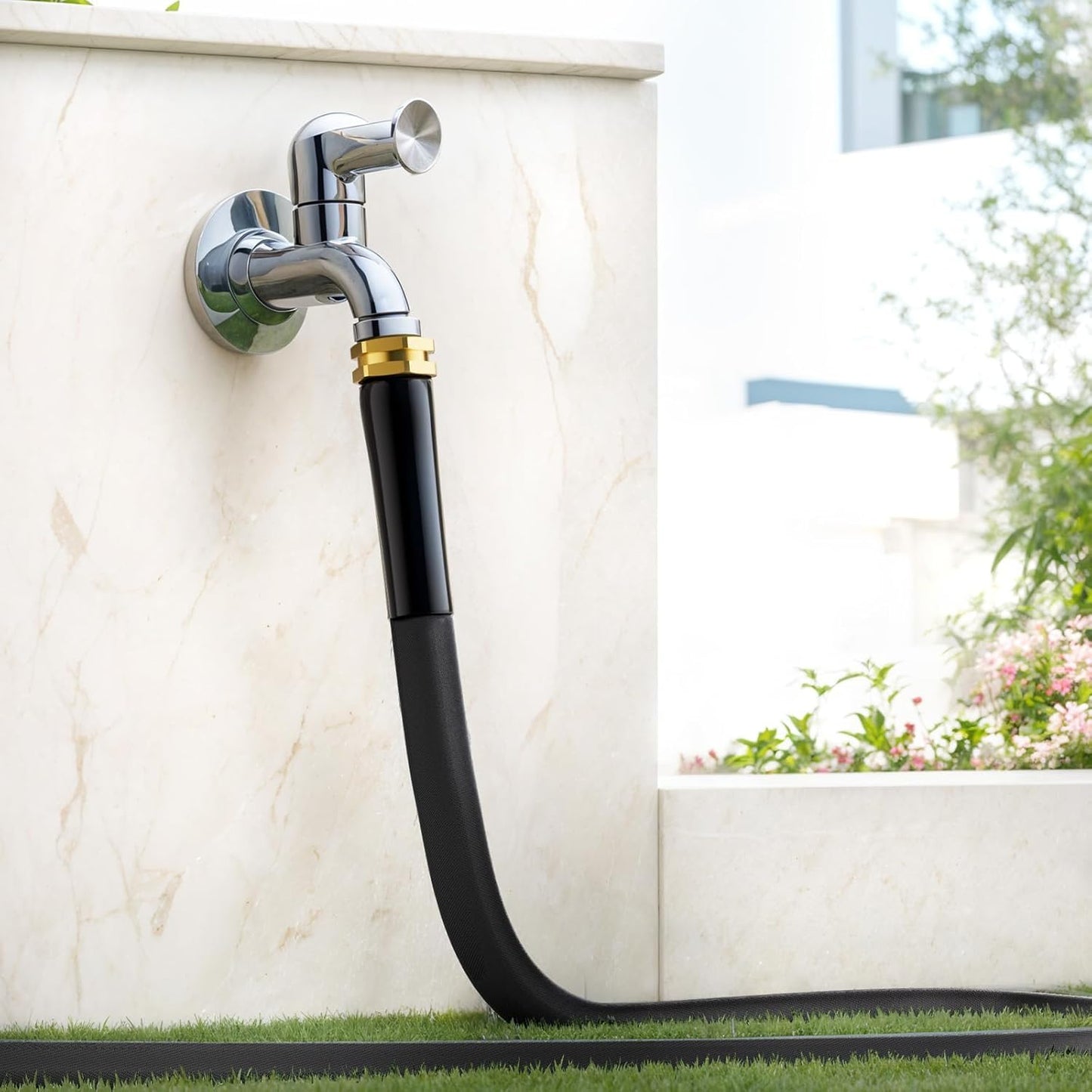 2025 Upgraded 75FT Non-Expanding Garden Hose, Lightweight, Flexible Ultra-Light Water Hose, Burst-Resistant, Lead-Free, Anti-Kink, High-Pressure