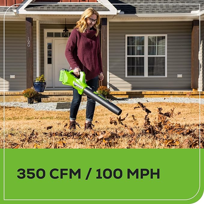 Greenworks 40V 13-Inch Cordless String Trimmer/Edger and Leaf Blower Combo Kit + 3 Bonus Spools, 2.0Ah Battery and Charger Included
