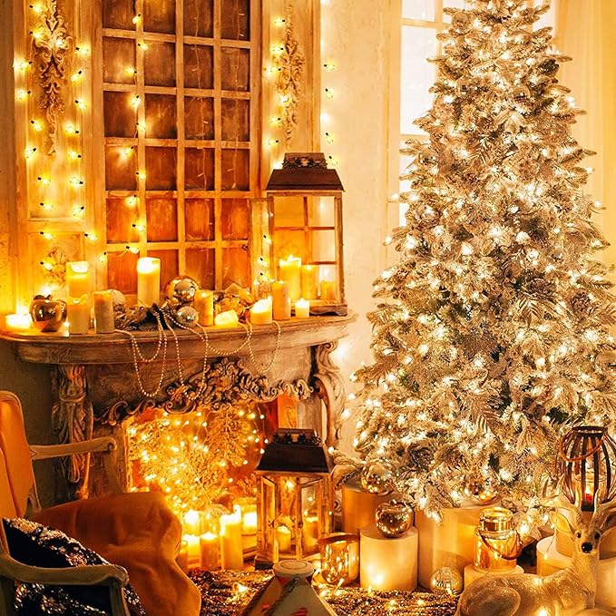 GLUROO 60FT LED Outdoor Patio Lights Waterproof with 30+2 Vintage Bulbs Shatterproof Energy Saving,2700K Hanging Edison String Lights Outside for Backyard,Bistro,Camping,Gazebo