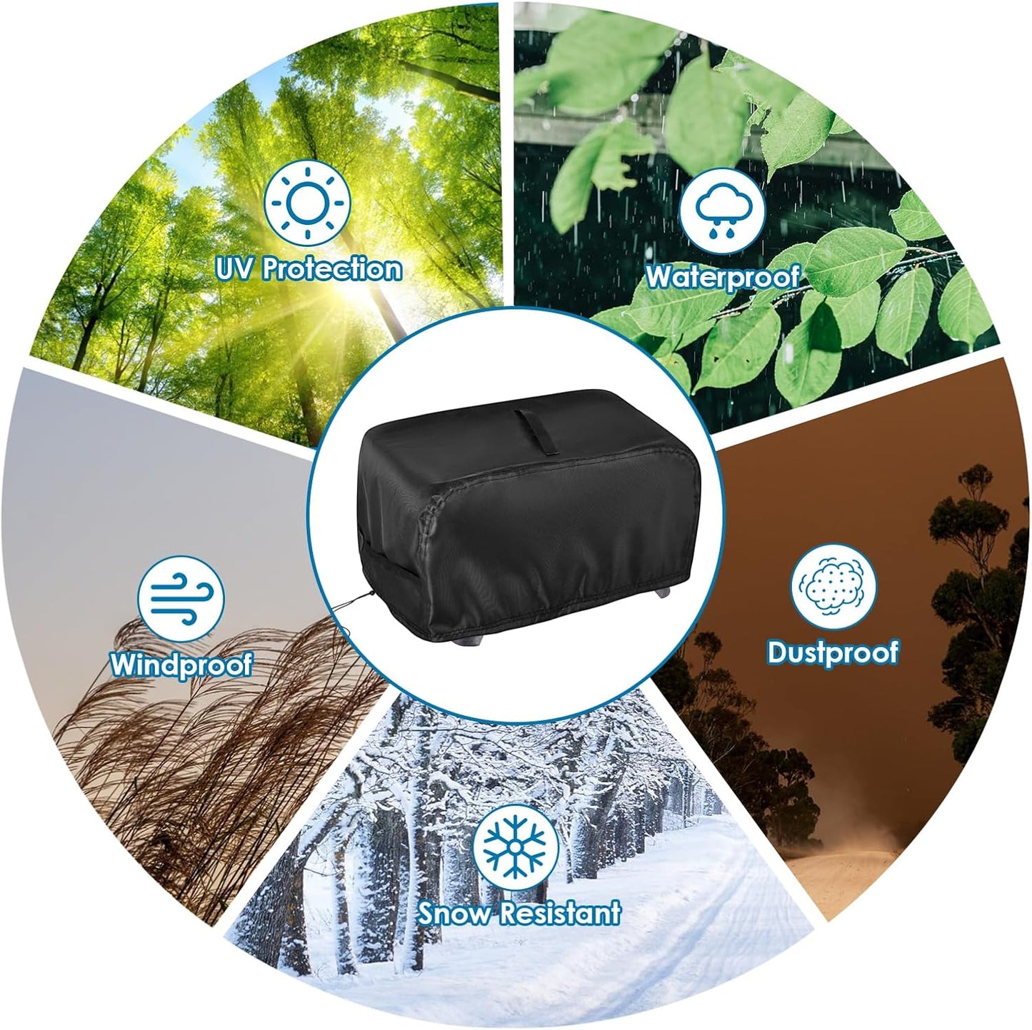 Grill Cover for Hibachi Grill,Outdoor Waterproof Small Tabletop Grill Cover Heavy Duty Camping BBQ Grill Cover - 20 x 11 x 7 Inch