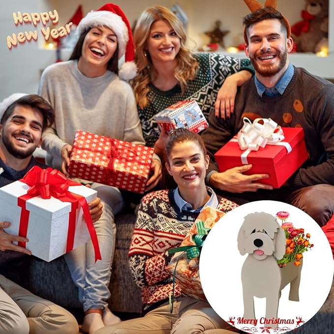 Golden Doodle Dog Planter Plant Pots,Cute Garden Dog Flower Planter,Large Dog Planters Birthday Gifts for Women,Office,Indoor/Outdoor Decor(9.84 * 9.06 * 17in)