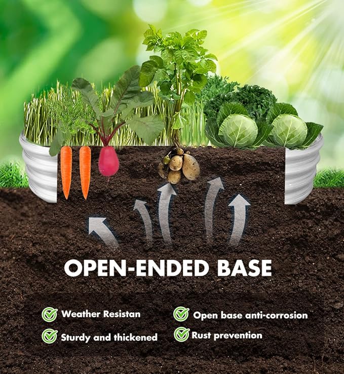 Galvanized Raised Garden Bed, Raised Garden Boxes, 2 Pcs 6×3×1ft Outdoor Galvanized Planter Box, Garden Stock Tank Outdoor with Metal Plant Stakes, Garden Beds for Vegetables Planting