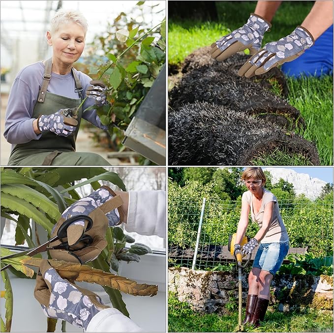 Gardening Gloves for Women and Men, Garden Gloves with Touch Screen, Thorn Proof Puncture Resistant Working Gloves, Gardening Gifts for Women, Size Small