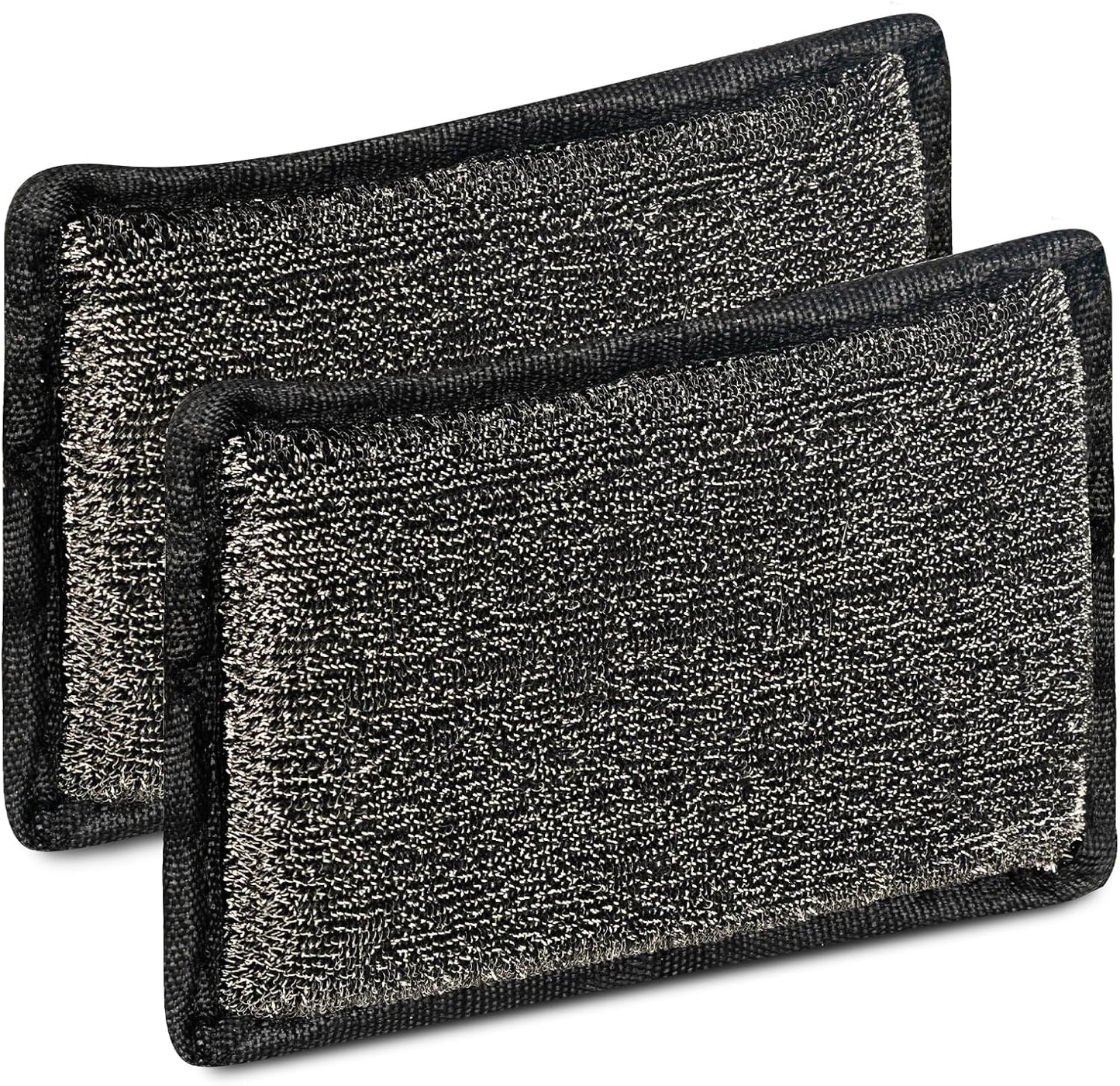 BBQ Replaceable Scraper Cleaning Head, Durable for Cast Iron or Stainless-Steel Grates, Barbecue Cleaner (2-Piece Set)