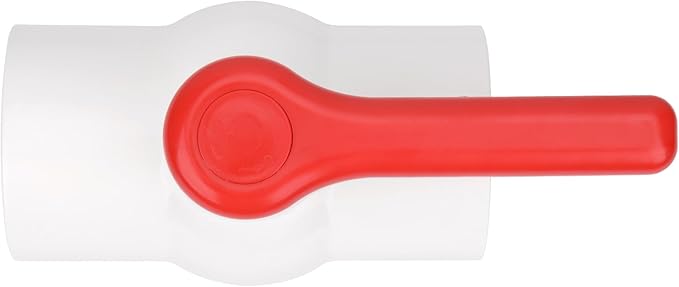 2-1/2" PVC Ball Valve Water Pipe Shut-off Valve Socket with Red T-Handle for Cold Water Supply lines, Irrigation Pipe fitting System(Socket x Socket), 2.50" PVC Water Shut-off Valves Fitting, SCH40