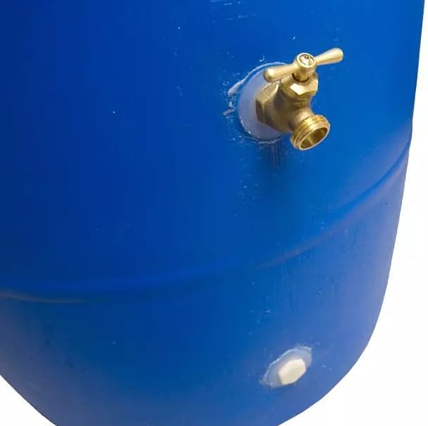 55-Gallon Rain Barrel with Spigot, Blue, Water Collection Container (2 Pack)