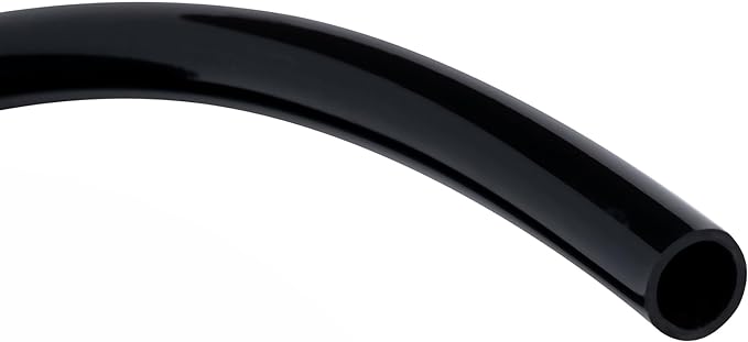 Black Vinyl Tubing 1/2” ID × 5/8” OD - 25 Feet PVC Flexible Plastic Tube Hybrid Hose, Transfer Water Air Oil for Pond Fountain Garden, Non-toxic and BPA free
