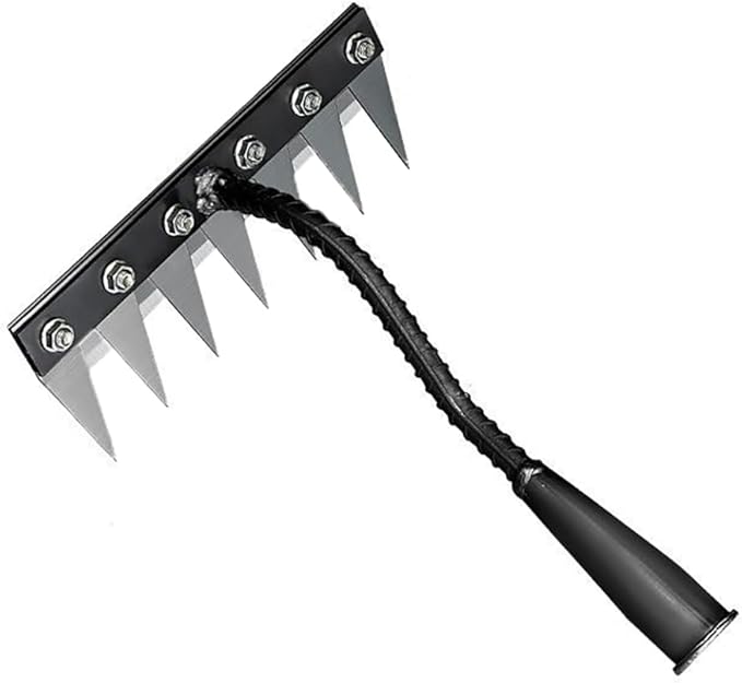 Gardening Hand Weeder Puller Tool, Manual Weeder with Detachable Blade Weeder Puller Tool,High-Carbon Steel Weed Removal Tool for Farm Lawn Garden, 5/6/7/8 Teeth Sizes (7 Teeth)