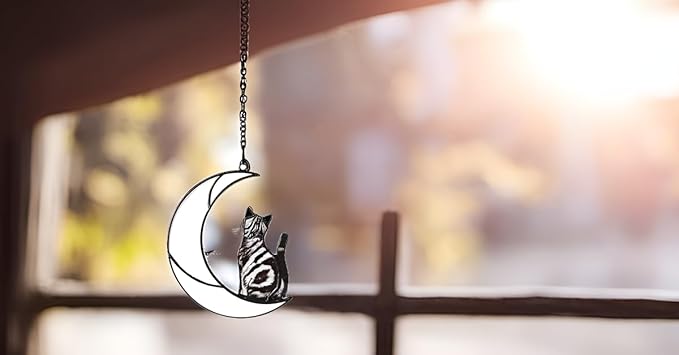 Loss of Cat Tabby Cat American Shorthair Cat Memorial Gifts Stained Glass Cat Gifts for Cat Lovers.