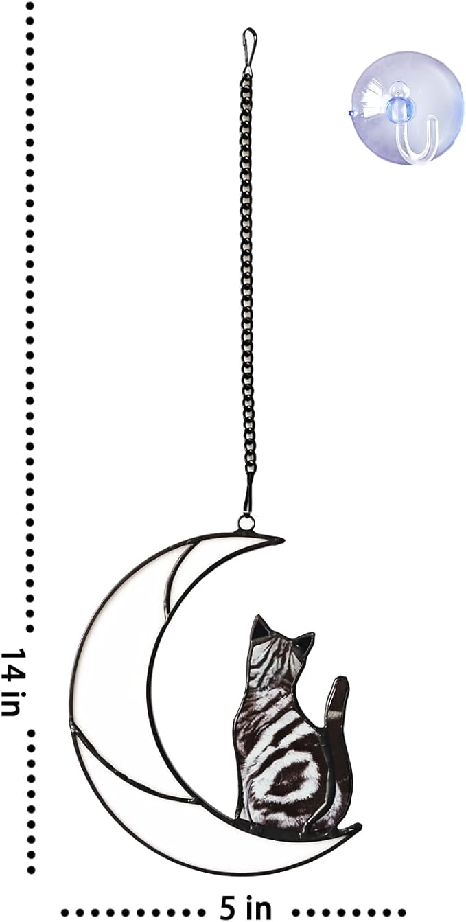 Loss of Cat Tabby Cat American Shorthair Cat Memorial Gifts Stained Glass Cat Gifts for Cat Lovers.