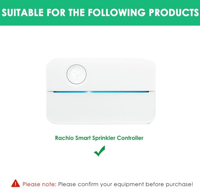 24V AC/DC Adapter Charger Compatible with Rachio Smart Sprinkler Controller, Indoor Irrigation System Controller Accessories Power Supply Cord