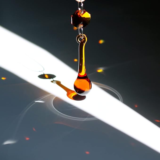 12pcs Raindrop Crystal Chandelier Prisms Parts, Colored 53mm Hanging Crystals Beads for Window, Home Decoration (Multi Color)