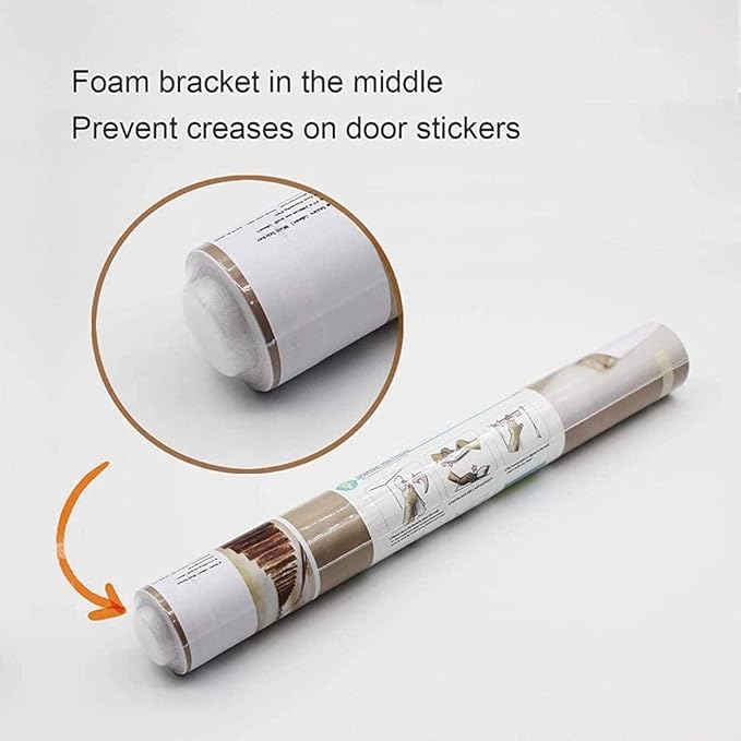 3D Door Stickers Murals Peel and Stick - TOSKANA Corridor - Door Wallpaper Self-Adhesive Door Decals Removable PVC Waterproof Door Poster for Bedroom Living Room Door Decoration 37.4 x 78.7 inch