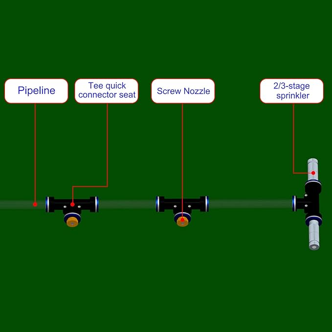 Aopin G 3/16 Brass Misting Nozzles 0.6mm / 0.024" Orifice Atomizing Mister Sprayer Nozzle Suitable For Outdoor Cooling,Garden Irrigation,Fountain, Crop Nutrient Injection, Greenhouse 8 Pcs