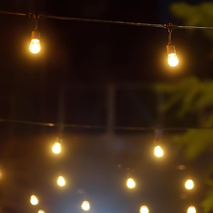 Banord 15 Pack Dimmable 2W S14 Replacement LED Bulbs, 2200K Waterproof Outdoor String Lights Vintage LED Filament Bulb, Shatterproof E26 Screw Base Edison LED Light Bulbs
