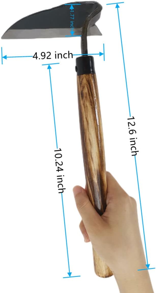 BOHAI Weeding Sickle, Japanese Style Sickle Garden Hoe Hand Weeder Tool Very Sharp Edge(Full Size)