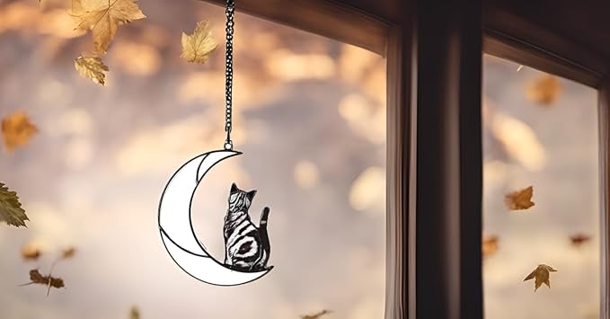 Loss of Cat Tabby Cat American Shorthair Cat Memorial Gifts Stained Glass Cat Gifts for Cat Lovers.