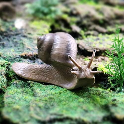 2 Pcs Snail Figurine Miniature Snail Model Realistic Animal Figurines Fairy Garden Micro Landscape Decor