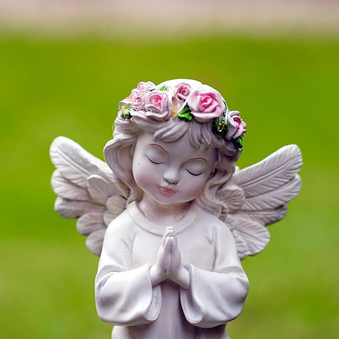 Angel Garden Decor Statue Solar Angel Decorations for Yard Outdoor Decorations for Patio Gift for Mom