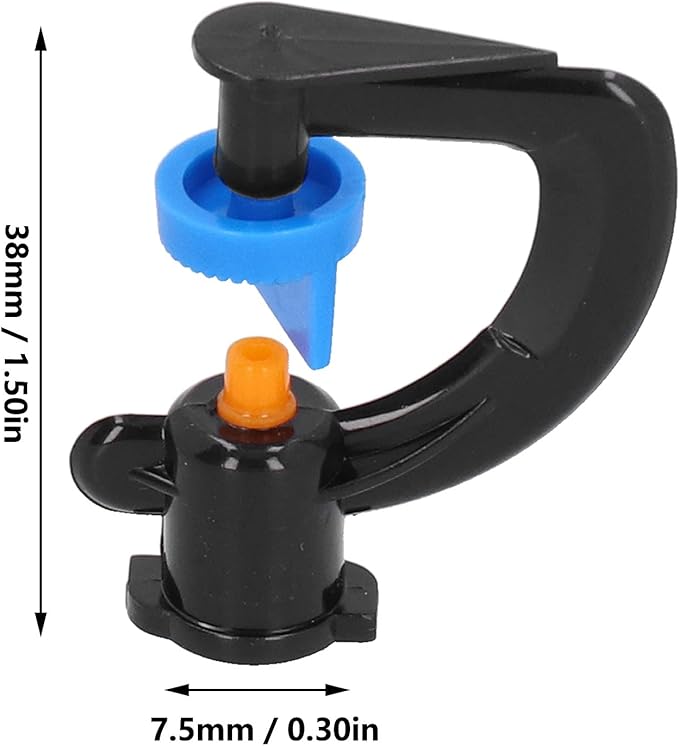 30PCS G Type 180 Degree Refraction Spray Nozzle Hanging Irrigation Sprinkler Head for Greenhouse