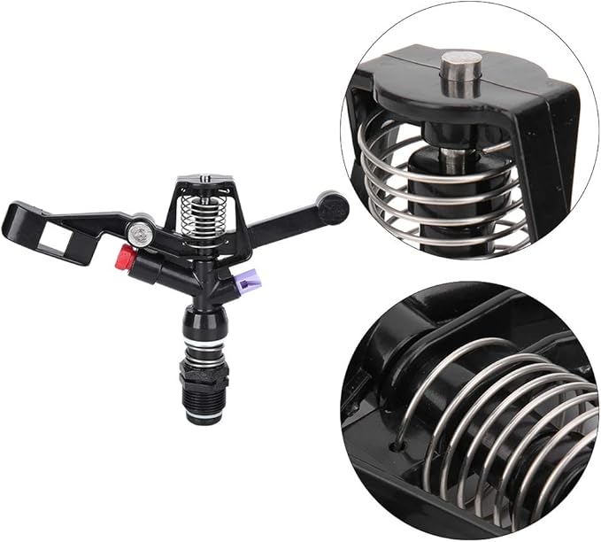 5PCS Garden Impulse Sprinkler Impact Sprinkler for Watering Irrigation, 3/4in DN20 Male Thread
