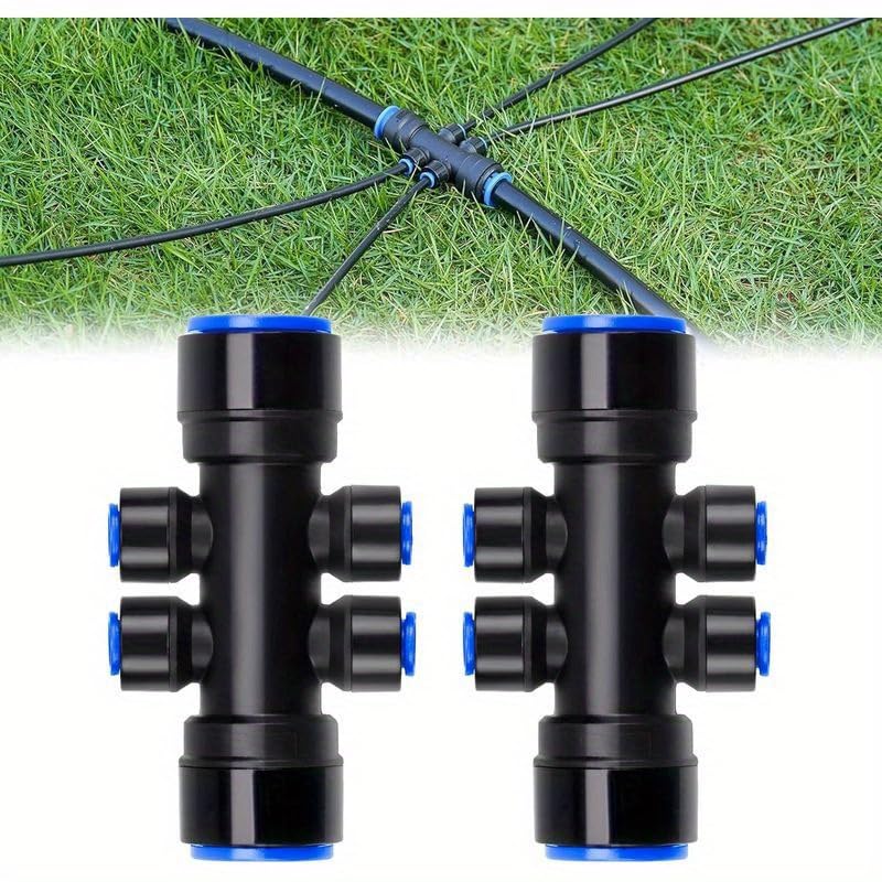 124.6FT Drip Irrigation System Kits Automatic Garden Watering Sprinkler with 1/2 &1/4 inch Tubing Hose Patio Misting Plant Irrigation Water Equipment Quick Connector for Greenhouse Flower Beds Lawn