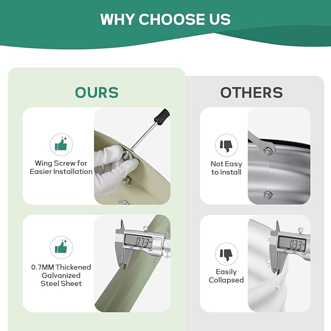 Galvanized Raised Garden Bed Outdoor - 4×2×1ft Planter Raised Beds for Gardening | Oval Metal Garden Planter Box with Safety Edging and Gloves for Vegetables Fruits Flowers - AvocadoGreen