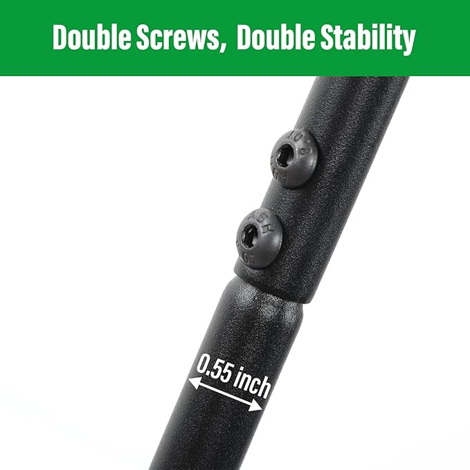 GOFORWILD Shepherd’s Hooks 2 Pack Black, 65 inches Tall, Adjustable Garden Hook for Outdoor, Hanging Plant, Solar Lights, Lanterns, Bird Feeders, Garden Stake and Wedding Decor, 7015