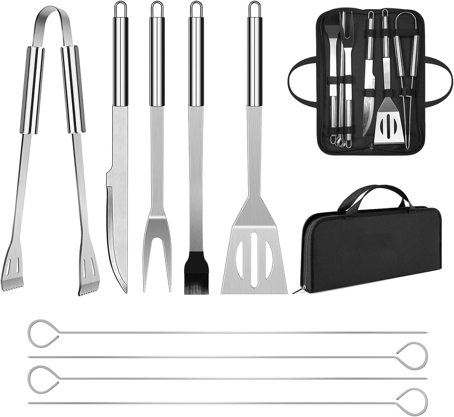 BBQ Utensil Set Stainless Steel Professional Barbecue Accessories Grill Tool with Bag Easy to Carry