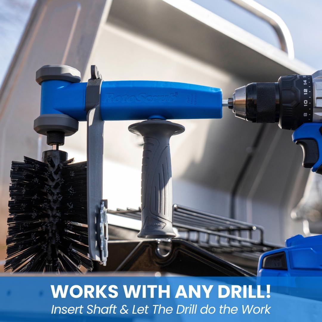 Grill Brush, Cleaning Kit, Drill Attachment, Grill Cleaner, No Metal, BBQ Grill Brush, Perfect for Removing Rust, Grime, Grease, and More