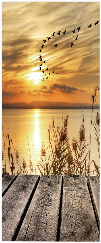 3D Door Stickers Murals - Peel & Stick - PIER - Wallpaper - Self-Adhesive Decals - Removable PVC - Waterproof - Door Poster - Bedroom & Living Room - 37.4" x 84.6"