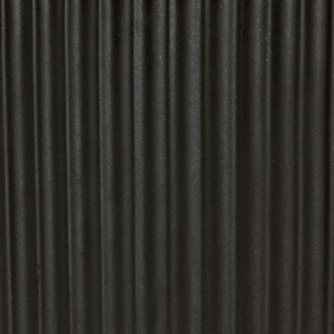 Amazon Basics Assorted Sizes Fluted Ceramic Round Planters, Set of 3, Black, 6-Inch, 8-Inch, 10-Inch