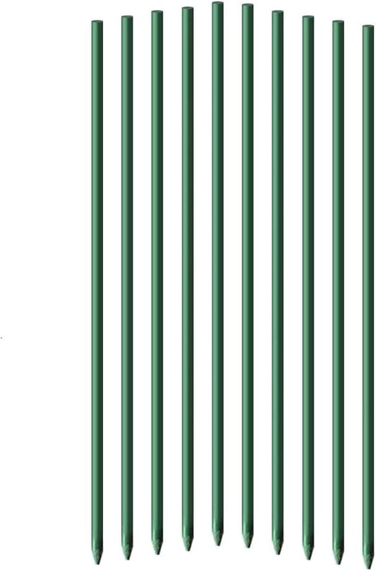 Garden Stakes 3Ft 50 Pack, 1/4-Inch Dia Ecofriendly Plant Stakes/Tomato Stakes/Green