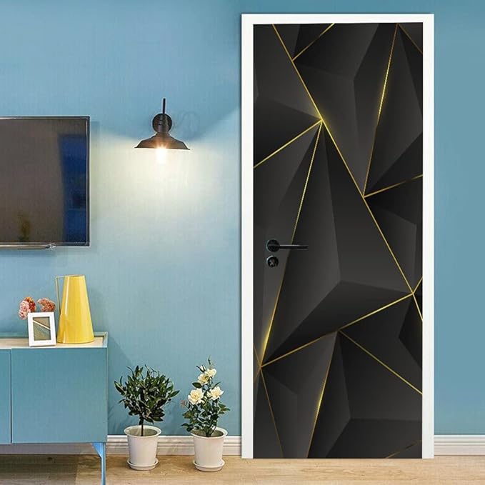 3D Peel and Stick Murals - Three-dimensional Wallpaper Self-adhesive Decals Removable PVC Waterproof Door Poster for Bedroom Living Room Wall Decoration 37.4 x 84.6 inch