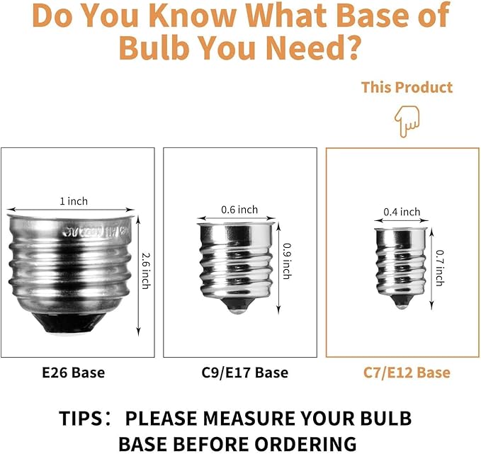 Brightown 50 Pack G40 Colorful Incandescent Bulb, Vintage Globe Replacement Light Bulb for Christmas Lights, 5 Watt E12 C7 Candelabra Base for Patio Yard Garden Holiday Xmas Decoration