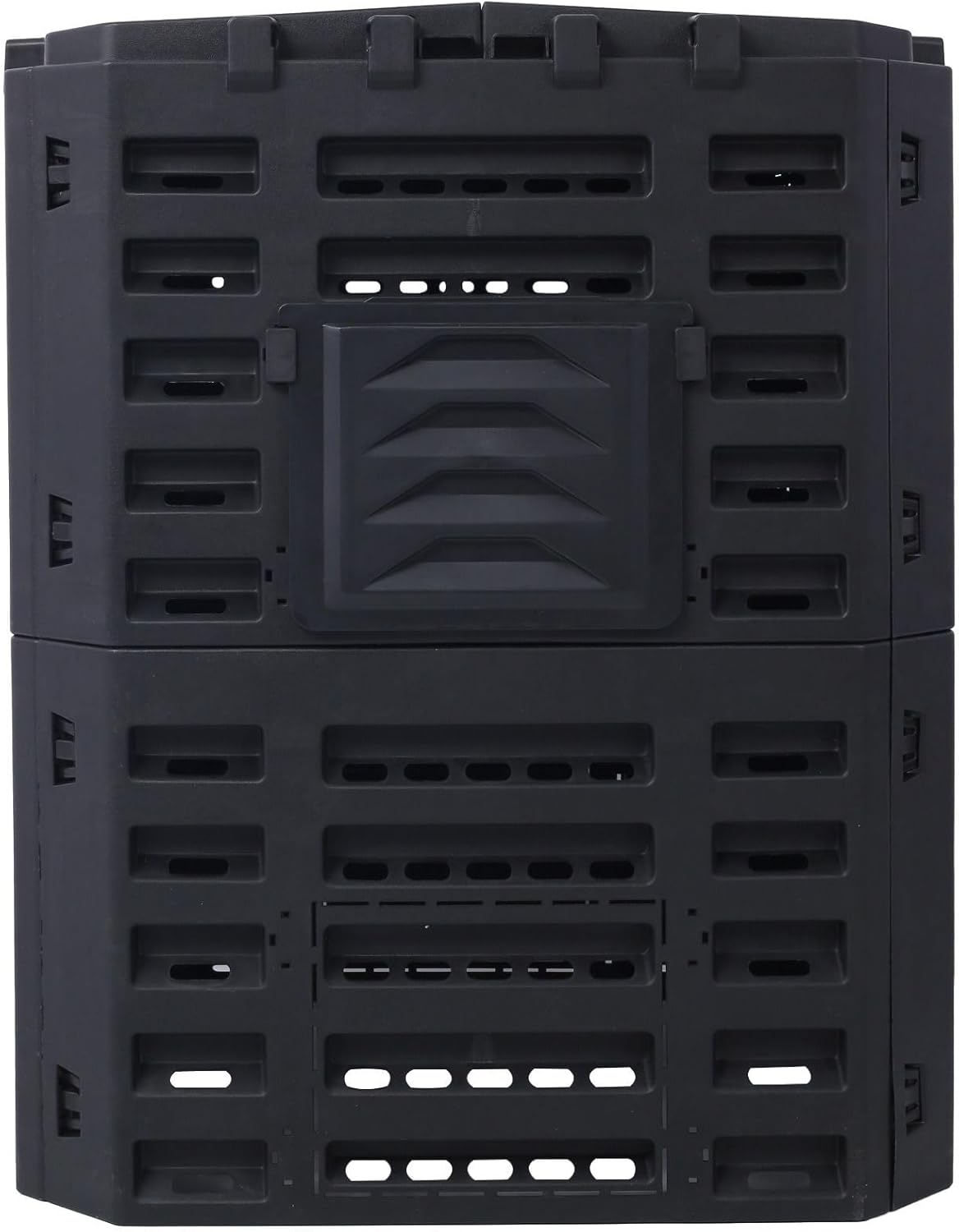 90 Gallon Garden Composter Bin - Premium Recycled Plastic, Large 340 Liter Capacity, Easy Assembly, Lightweight, Aerating Outdoor Compost Box for Fertile Soil