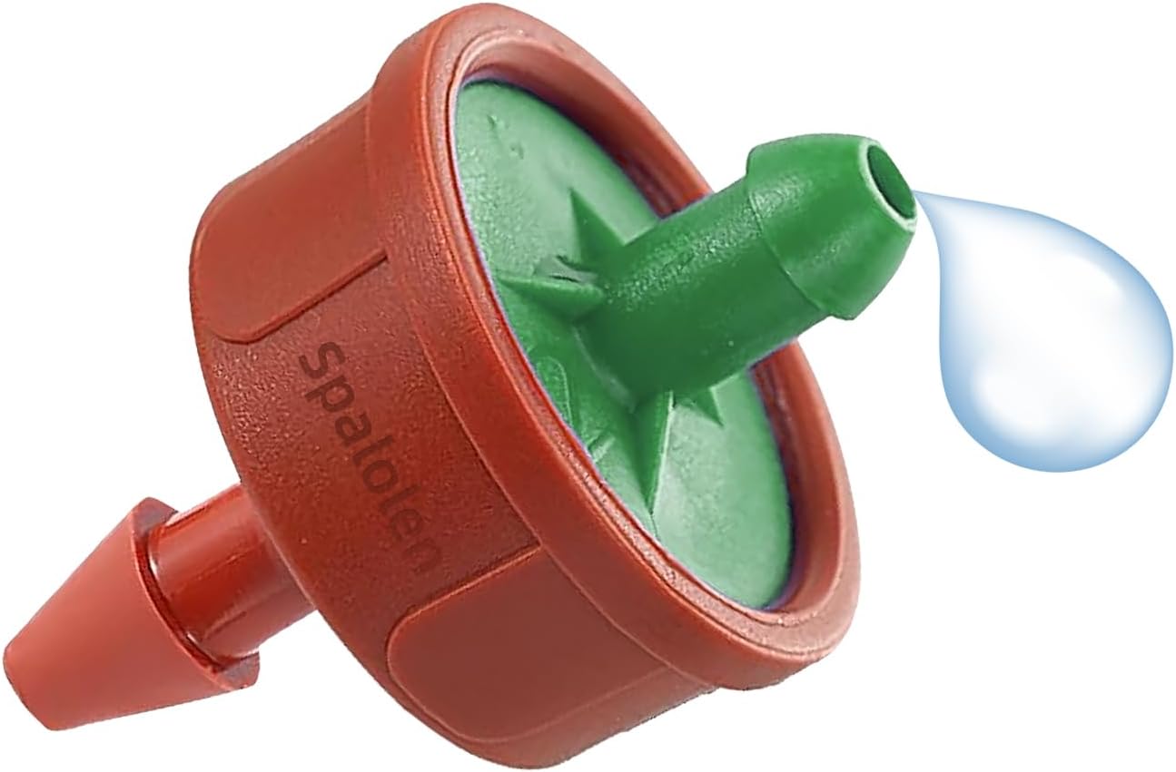 30PCS 0.25 GPH Pressure Compensating Drip Irrigation Spot Watering Drippers/Emitters, Self-Cleaning Constant Flow Drip Irrigation Emitters Heads Irrigation Drippers Parts for Drip Irrigation System