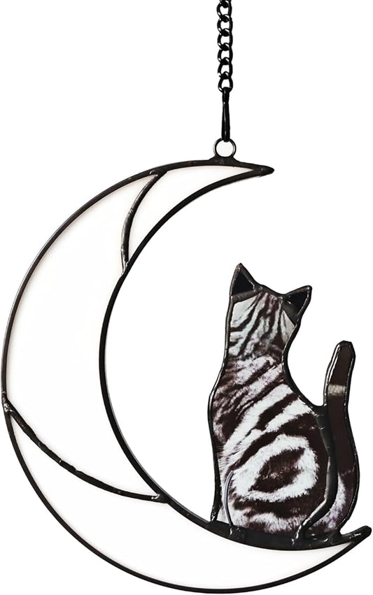 Loss of Cat Tabby Cat American Shorthair Cat Memorial Gifts Stained Glass Cat Gifts for Cat Lovers.