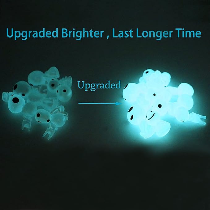 20Pcs Glow in Dark Statues Fairy Garden Accessories Outdoor Luminous Ghost Gnome Elves Miniature Decorations for Decor Plant Tree Patio Lawn Terrace Balcony Yard Micro Landscape Kit