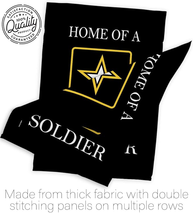 Army Soldier Dorm Decor Banner Wall Art Flag Pole Patio Lawn Garden Room Decorations Indoor Outdoor Tapestry Yard Signs Armed Forces American Military Veteran Retire Official Made In USA