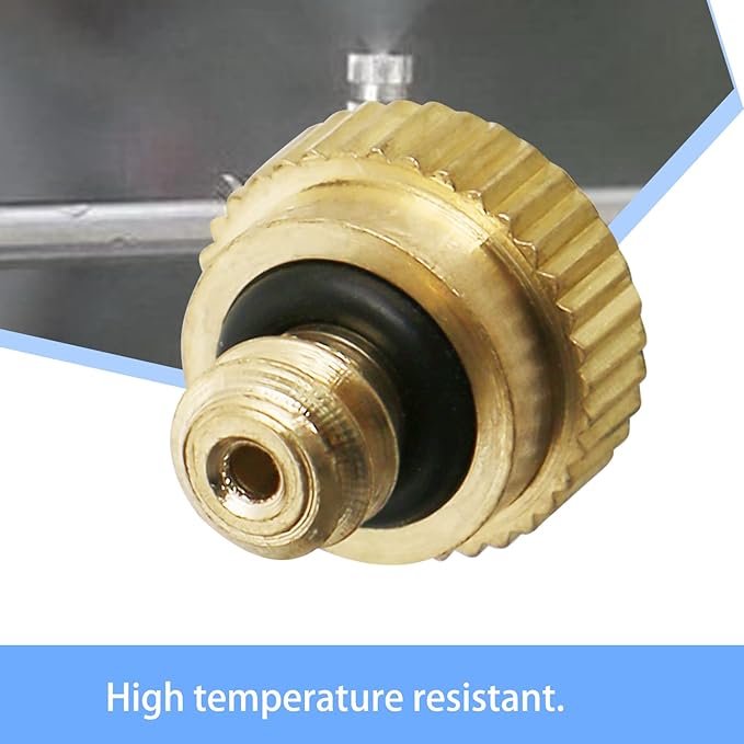 Aopin G 3/16 Brass Misting Nozzles 0.4mm / 0.015" Orifice Atomizing Mister Sprayer Nozzle Suitable For Outdoor Cooling,Garden Irrigation,Fountain, Crop Nutrient Injection, Greenhouse 16 Pcs