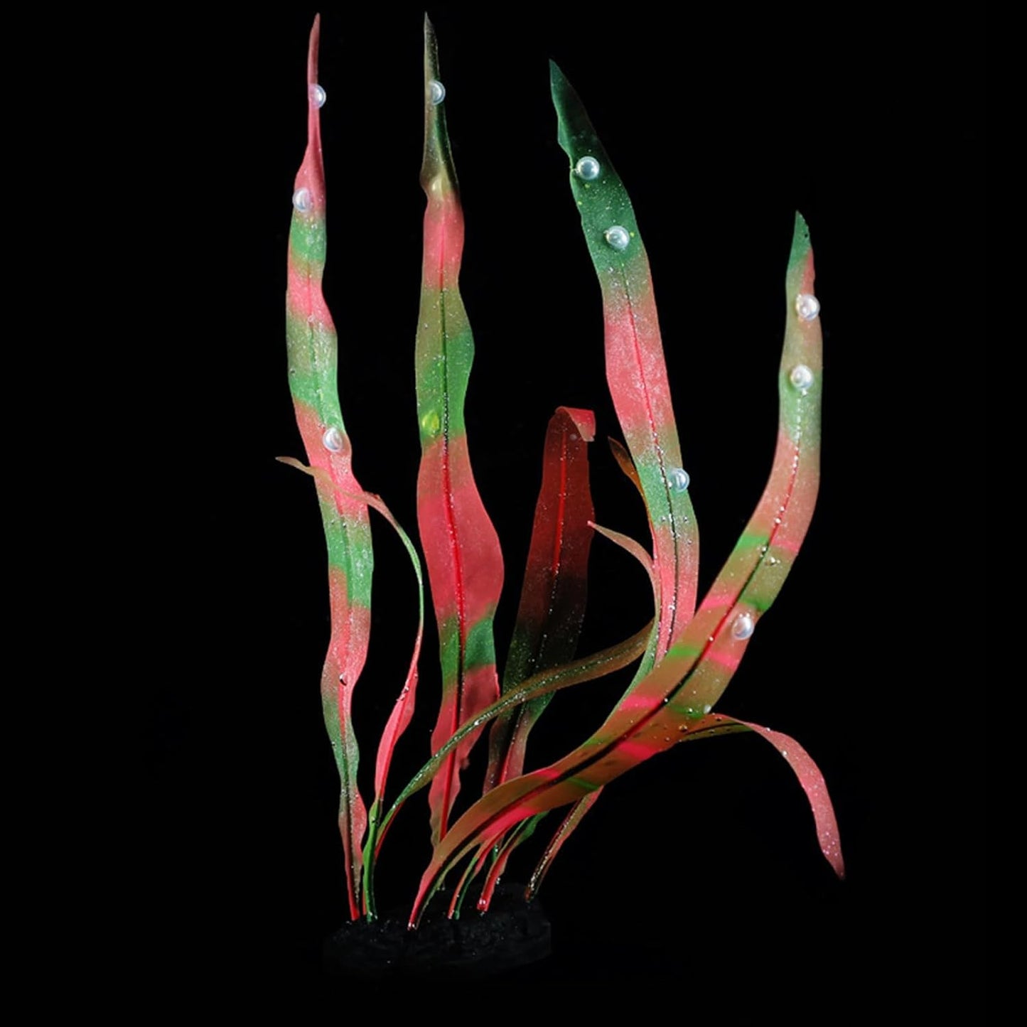 3Pcs Soft Silicone Aquarium Plants Set Glowing Kelp Fish Tank Plants Decor Artificial Red Aquarium Plant Simulation Artificial Water Grass for Fish Tank,7.08in9.84in16.9in