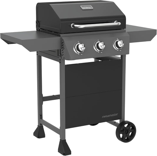 3-Burner Propane Gas Grill with Side Tables, 30,000BTUs, 429.81 SQ. In. Cooking Space, 2 Wheel Transport, Outdoor Kitchen Grill for BBQs, Backyards, Tailgating, and More - 720-1094
