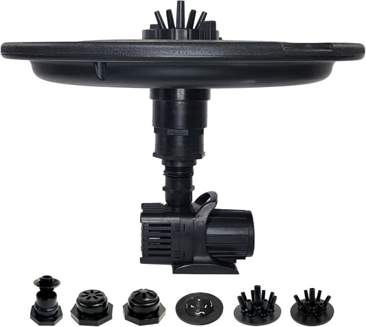 HALF OFF PONDS Floating Fountain – 1/4 HP Pond Aerator, 100' Cord – 3000 GPH Water Pump – 9 Spray Patterns – Energy-Efficient – for Small Ponds & Water Gardens
