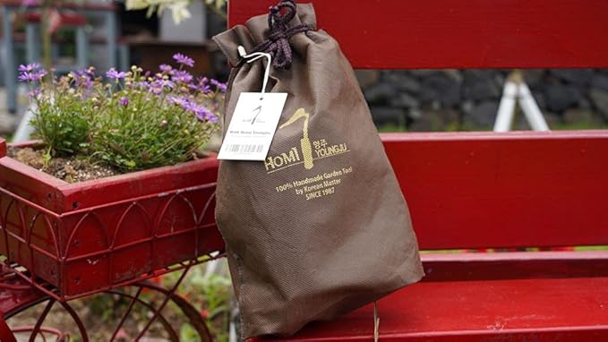 HandPlowHoe Gardentool with Safety Cover for Easy Gardening, Weeding and Farming Made by Korean Master Blacksmith (Small)