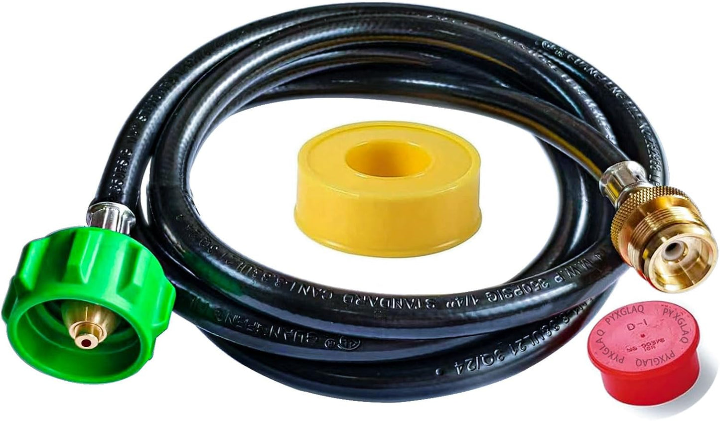 6 Feet for Weber Adapter Hose for Weber Travelev Grill, for Weber Traveler Grill Accessories for Weber Q 1000 for Weber Q Series, and for Weber Traveler Gas Go-Anywhere Grills Propane Adapter.